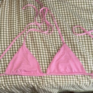 Frankie's Bikinis Pink Triangle Bikini Top